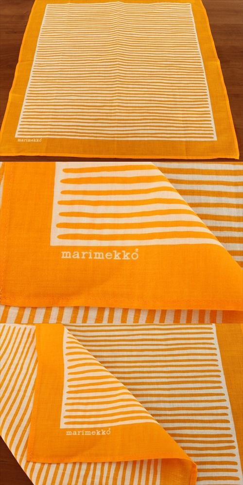 商品の詳細1: 【marimekko】　ストライプ　スカーフ　イエロー