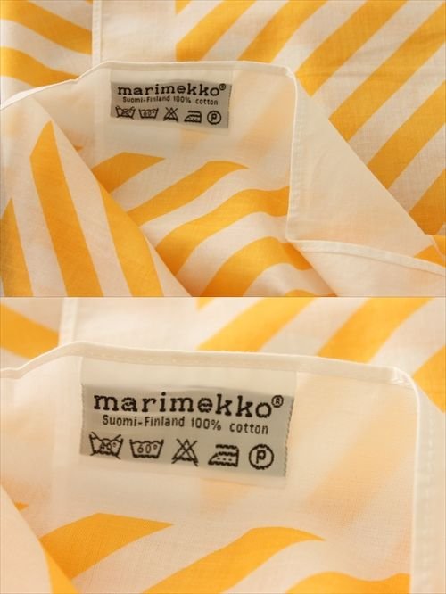 商品の詳細2: marimekko　ストライプ　vintageスカーフ　イエロー