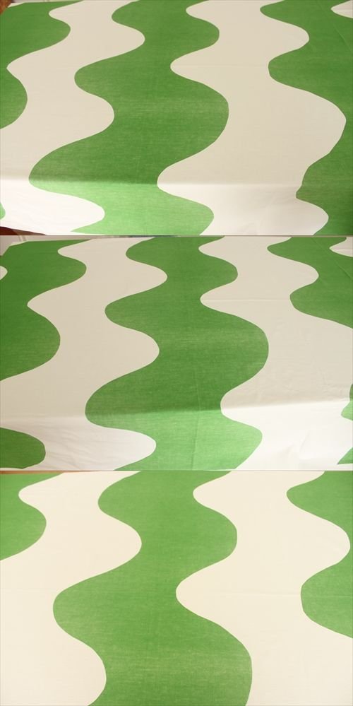 商品の詳細1: 【marimekko】　vintage生地　LOKKI　GR×WH　133cm×100cm