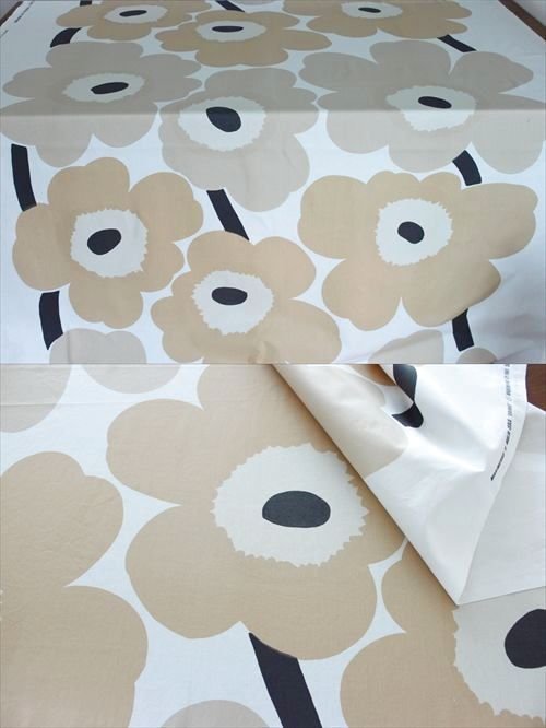 商品の詳細1: 【marimekko】　UNIKKO　ベージュ　vintage生地　　142.5cm×100cm（全200cm）