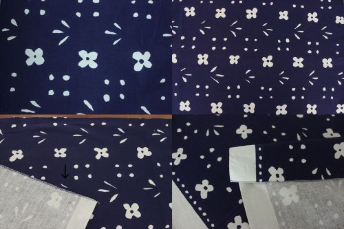 商品の詳細2: 【marimekko】　vintageはぎれ　KUKKAKETO　ネイビー　104cm×48cm　