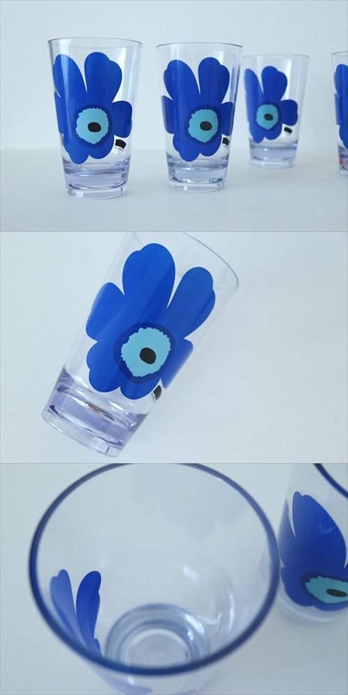 商品の詳細1: 【marimekko】 unikko　プラスティックカップ　ブルー