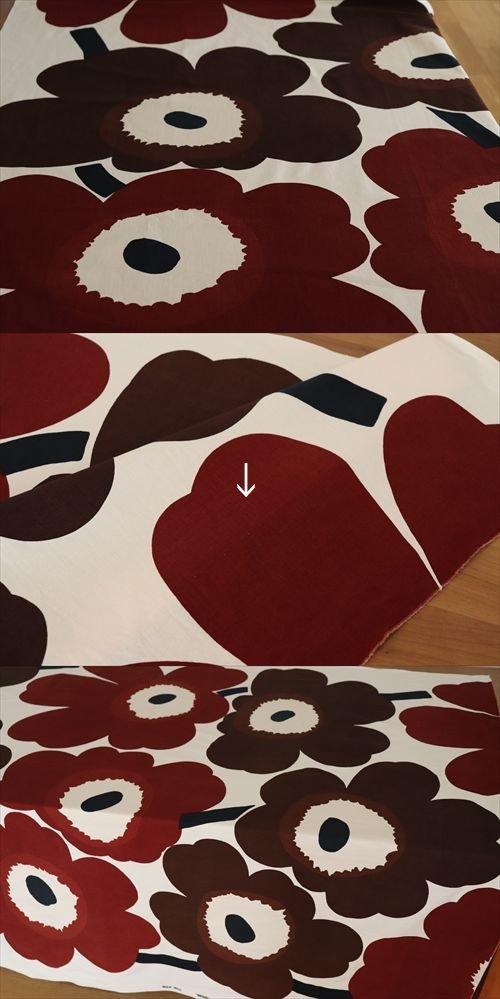 商品の詳細3: 【marimekko】　UNIKKO　廃盤ブラウン　vintage生地　　133cm×143cm