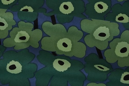 商品の詳細3: marimekko　unikkoウニッコ スカーフ グリーン×ブルー　50.5cm×52.5cm　