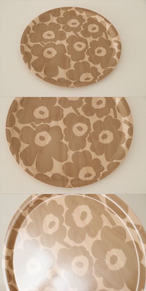 商品の詳細1: 【marimekko】unikko ベージュ 31cmトレイ