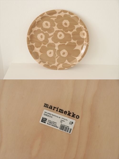 商品の詳細2: 【marimekko】unikko ベージュ 31cmトレイ