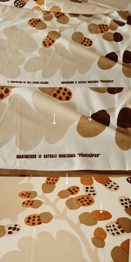 商品の詳細2: 【marimekko】 PAHKINAPUU　vintage生地　137cm×110cm(220cm）