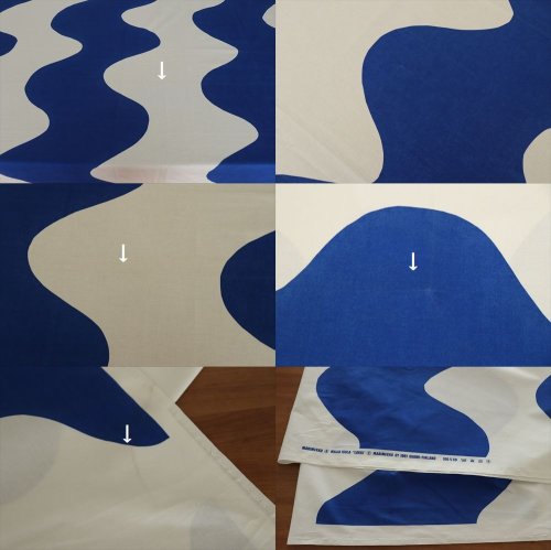 商品の詳細3: marimekko　LOKKI　vintage生地 ブルー　144cm×165cm（330cm）