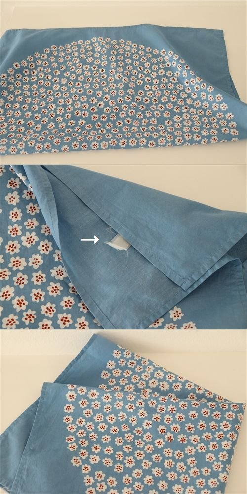 商品の詳細1: 【marimekko】puketti　スカーフ  ブルー×レンガ色