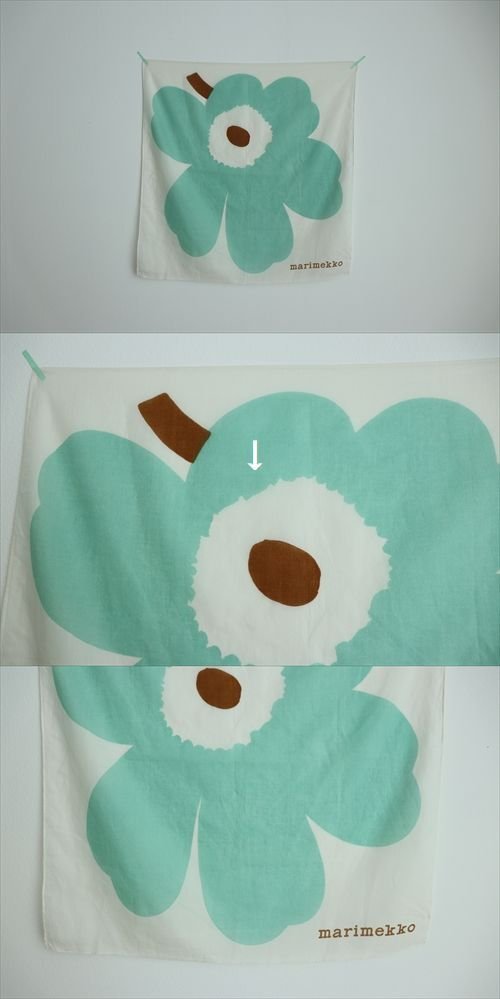 商品の詳細2: marimekko　unikkoウニッコ スカーフ ライトグリーン　59cm×60cm　