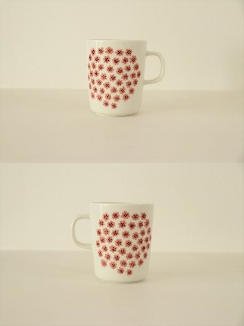商品の詳細1: HOLD【marimekko】puketti　マグカップ　白×ピンク