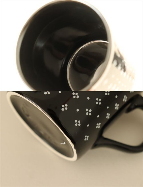 商品の詳細2: marimekko　muija　ブラック　古い時代 マグカップ　