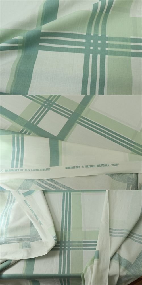 商品の詳細2: 【marimekko】  RIIHI vintage生地　ライトグリーン　132cm×220cm強