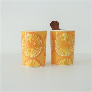 画像: 【marimekko】メラミンカップ　APPELSIINI柄　イエローオレンジ　