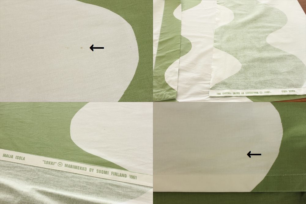 画像: 【marimekko】　LOKKI　ライトグリーン×ホワイト　123cm×170cm