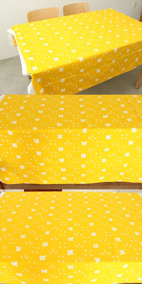 画像: 【marimekko】　KUKKAKETO　vintage生地　イエロー　140.5cm×133cm　