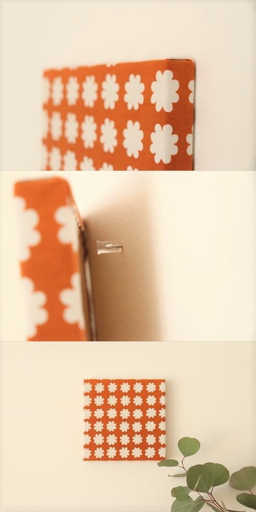 画像: 【フィンランド小物】ジンジャークッキー柄 vintage生地 ファブリックボード 15cm×15cm