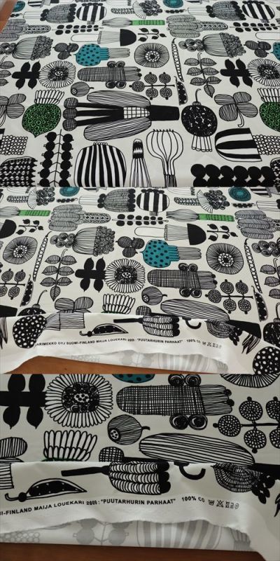 画像: 【marimekko】PUUTARHURIN PARHAAT 生地　74cm×82cm