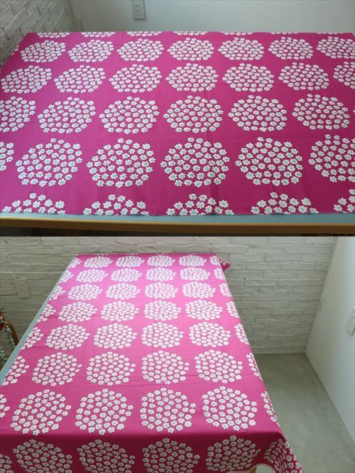 画像: 【marimekko】 puketti　vintage生地　ピンク　148cm×82cm