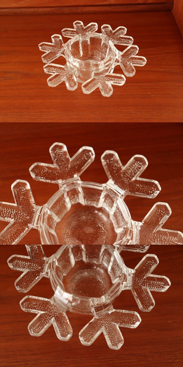 画像: 【iittala】　SnowCrystal　 キャンドルホルダー 若干難