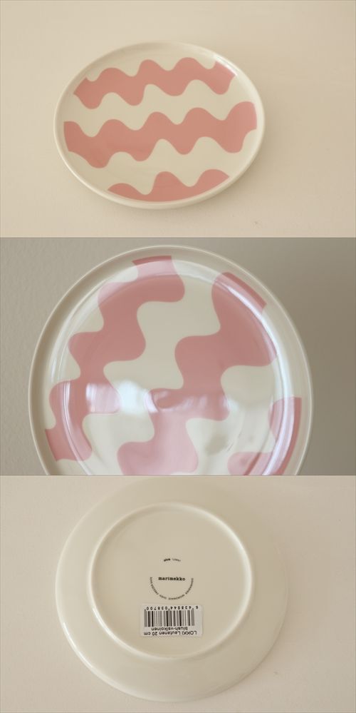 画像: 【marimekko】LOKKI　淡いピンク　20cmプレート　